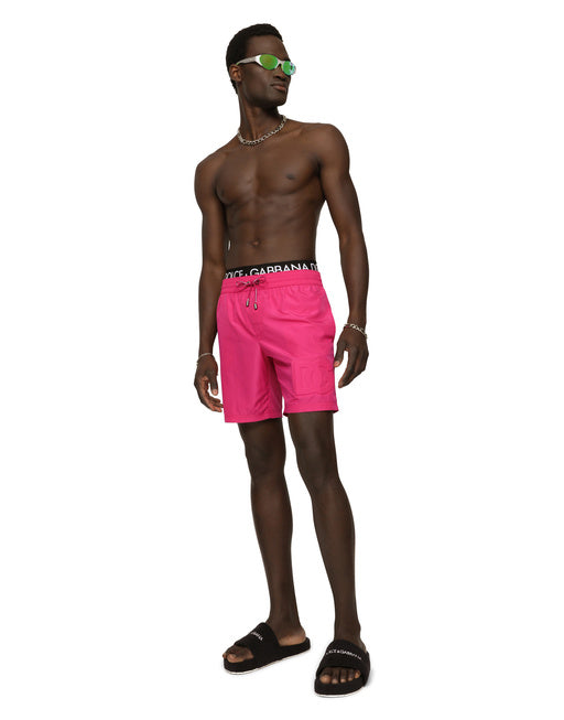 MID-LENGTH SWIM TRUNKS WITH EMBOSSED DG LOGO