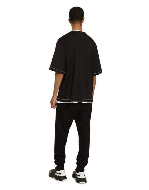 SHORT-SLEEVED COTTON T-SHIRT WITH EMBROIDERED LOGO