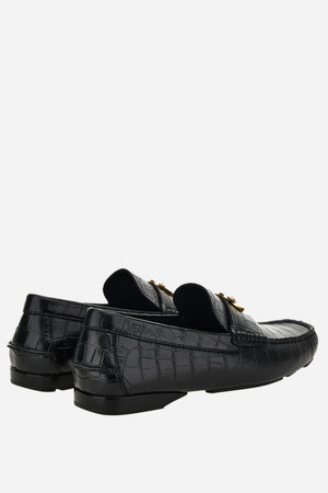 Icon M Shoes In Embossed Croc Calf Leather