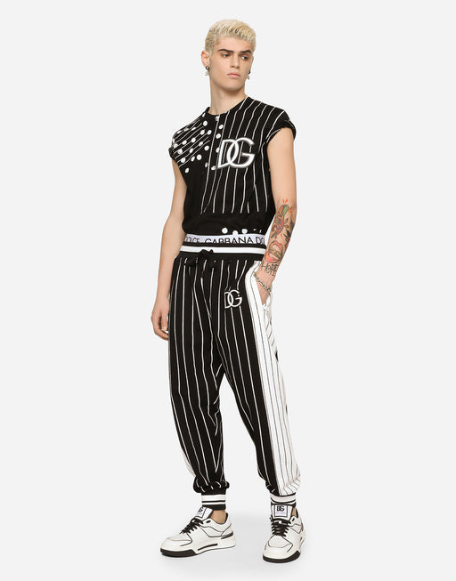 PRINTED COTTON T-SHIRT WITH DG LOGO