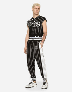 PRINTED COTTON T-SHIRT WITH DG LOGO