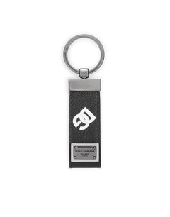 CALFSKIN KEY CHAIN WITH ALL-OVER DG PRINT