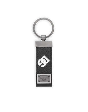 CALFSKIN KEY CHAIN WITH ALL-OVER DG PRINT
