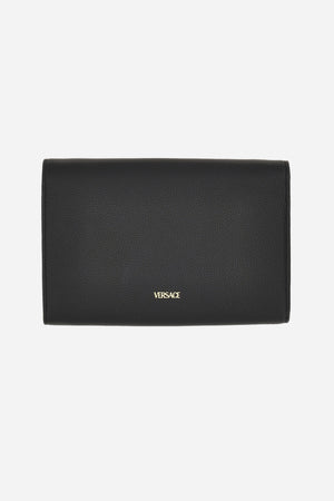 La Medusa Wallet On Strap In Grainy Calf Leather