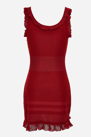 Knit Dress In Micro Cable Wool Blend