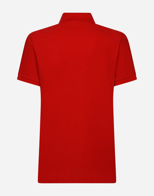 COTTON PIQUÉ POLO-SHIRT WITH BRANDED TAG