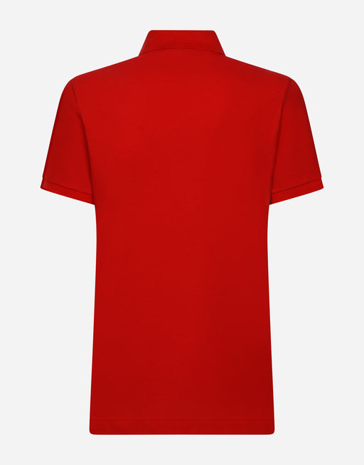 COTTON PIQUÉ POLO-SHIRT WITH BRANDED TAG
