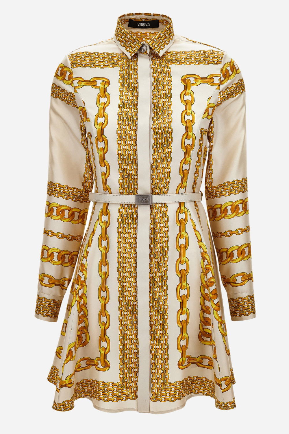 Dress In Versace Treasure Foulard On Silk Twill