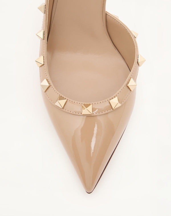 Décolleté Slingback Rockstud In Vernice 85Mm