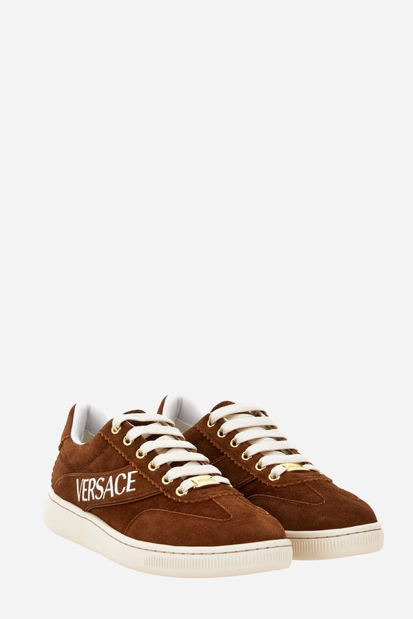 Tennis Low Top In Suede-Versace Embrodery