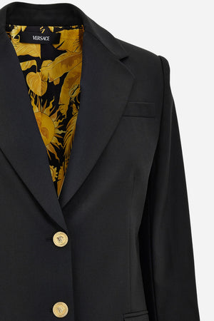 Informal Jacket In Wool-Barocco Palm Allover Printed Lining