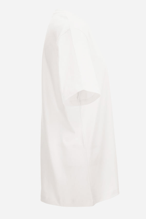 T-Shirt In Cotton Jersey Fabric With Versace Hotfix Embroidery