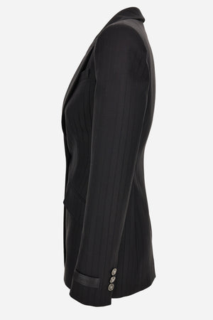 Informal Jacket In Responsible Wool Tonal Pinstripes