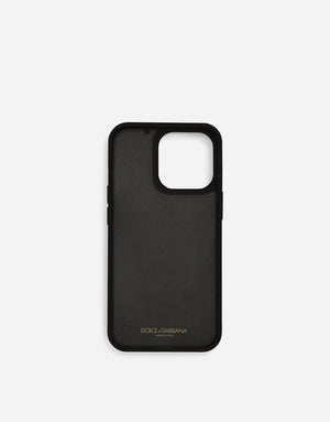CALFSKIN IPHONE 13 PRO COVER WITH ALL-OVER DG PRINT