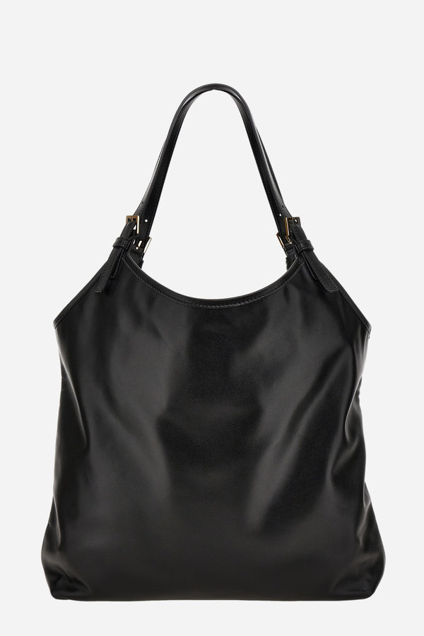 Versace Tag Tote In Calf Leather