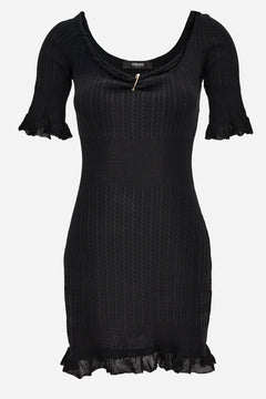 Knit Dress In Micro Cable Wool Blend
