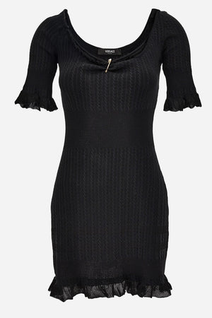 Knit Dress In Micro Cable Wool Blend