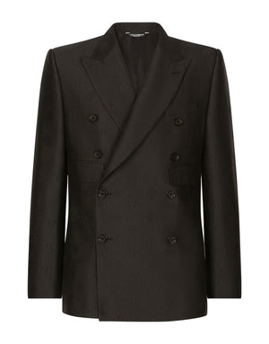 DOUBLE-BREASTED SICILIA-FIT JACQUARD JACKET