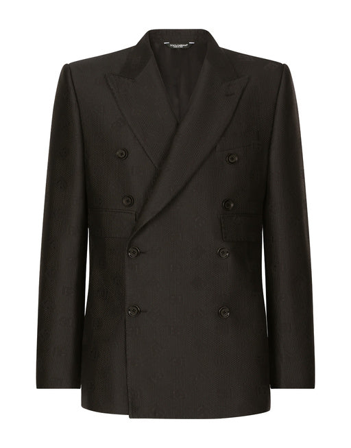 DOUBLE-BREASTED SICILIA-FIT JACQUARD JACKET