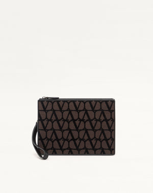 Pouch Toile Iconographe Con Dettagli In Pelle