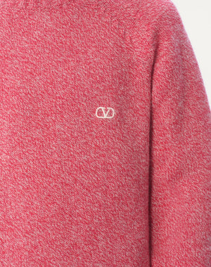 Maglione Girocollo In Lana Con Ricamo Vlogo
