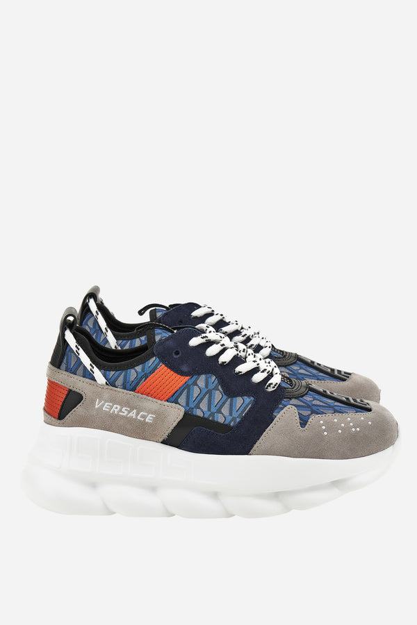 Chain Reaction Low Top In Suede+Jacquard Fabric V+Calf Leather