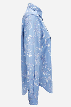 Informal Shirt In Poplin Fabric Medusa Leafy Print
