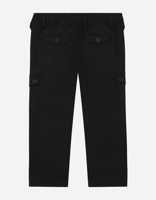 STRETCH GABARDINE CARGO PANTS WITH DG LOGO
