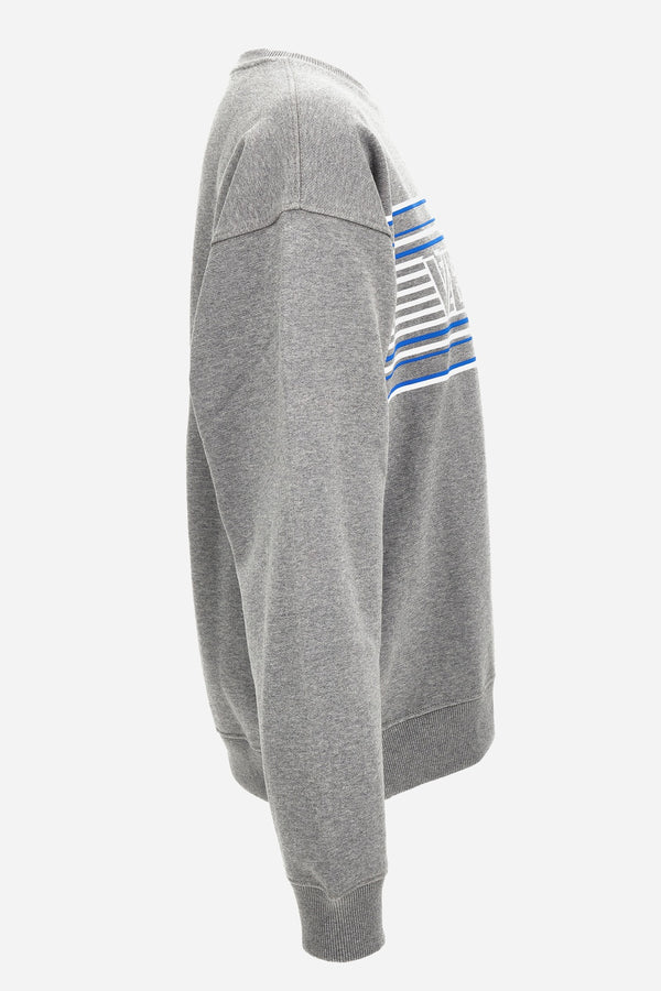 Sweatshirt In Non-Brushed Sweat Fabric-Stripe Versace Print