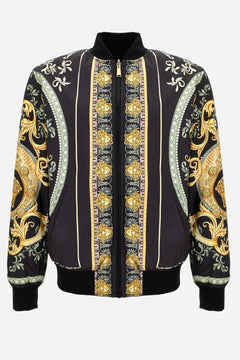 Blouson In Poly Statues Crest Canvas Print Fabric + Plain Technical Fabric