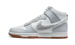 Dunk High Retro Chenille Swoosh White Grey