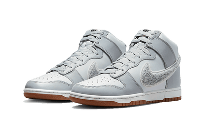 Nike Dunk High Retro Chenille Swoosh White Grey