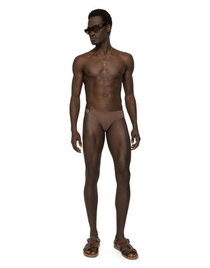 SWIM BRIEFS WITH HIGH-CUT LEG AND DG HARDWARE