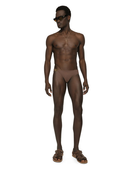SWIM BRIEFS WITH HIGH-CUT LEG AND DG HARDWARE