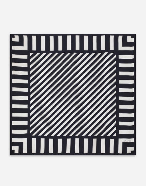 MARINA-PRINT SILK SCARF (90X90)