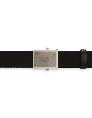 TAPE BELT WITH BRANDED TAG