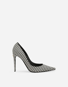 PIED DE POULE FABRIC PUMPS