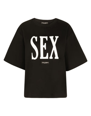 JERSEY T-SHIRT WITH “SEX” PRINT