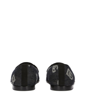 DENIM LOAFERS WITH LOGO
