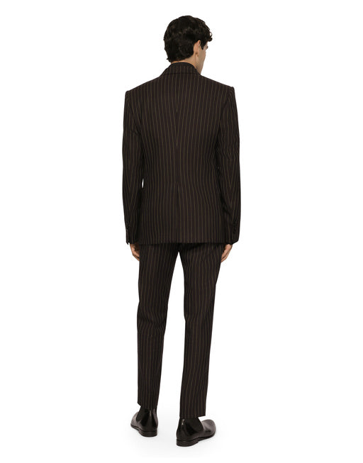 DOUBLE-BREASTED PINSTRIPE WOOL SICILIA-FIT JACKET