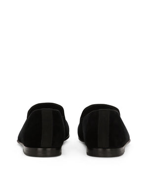 VELVET LOAFER WITH LOGO