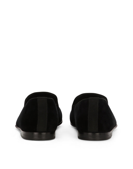 VELVET LOAFER WITH LOGO