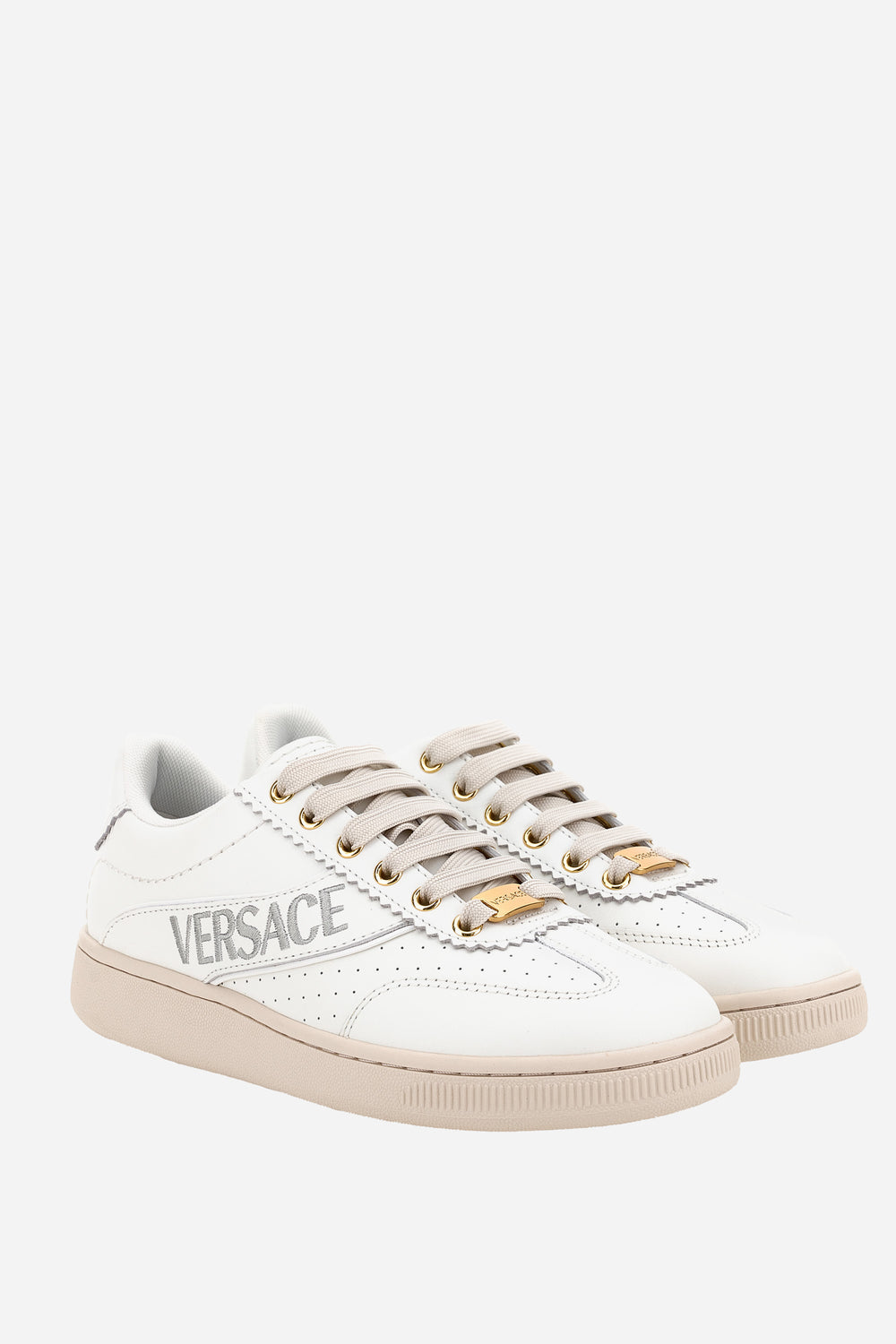 Tennis Low Top In Calf Leather-Fabric