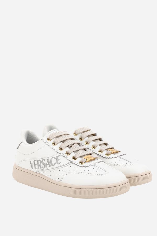 Tennis Low Top In Calf Leather-Fabric