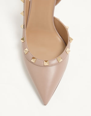 DÉCOLLETÉ SLINGBACK ROCKSTUD IN VITELLO 85MM