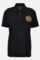 Polo In Piquet Fabric-Medusa Patch