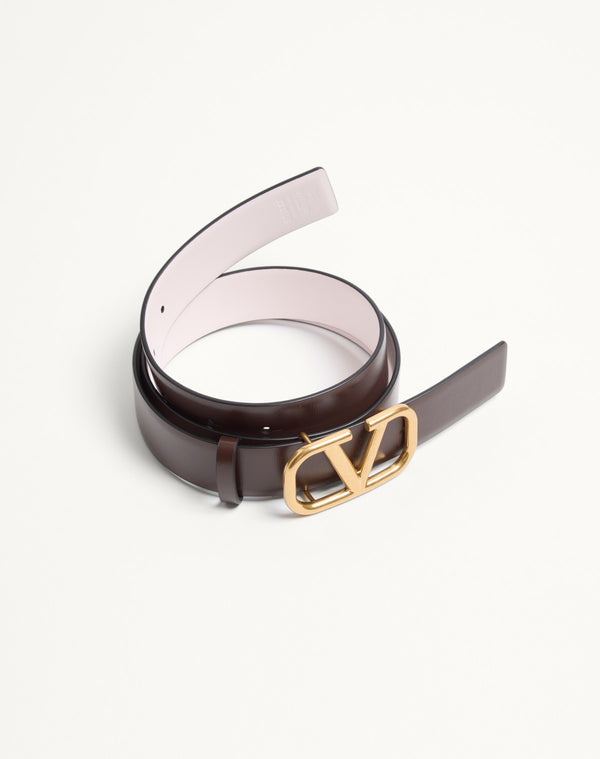 Cintura Reversibile VLogo Signature In Vitello Lucido 30 Mm