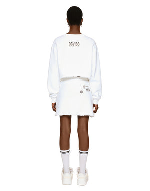 LONG-SLEEVED ROUND-NECK SWEATSHIRT IN COTTON JERSEY DGVIB3