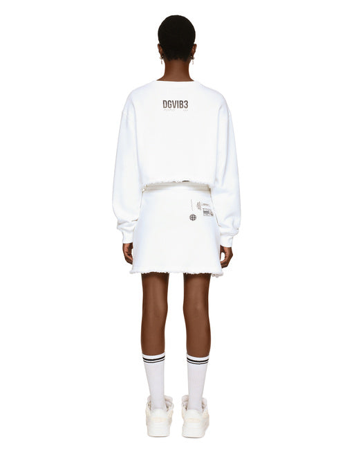 LONG-SLEEVED ROUND-NECK SWEATSHIRT IN COTTON JERSEY DGVIB3