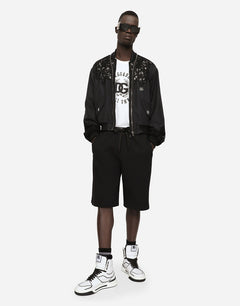 NYLON JACKET WITH LACE INSERTS AND DG PATCH